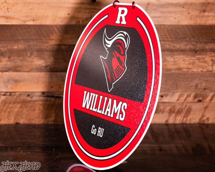 Rutgers Scarlet Knights Personalized Monogram Metal Art