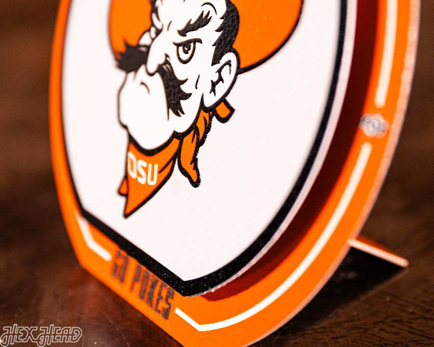 Oklahoma State Cowboys "Double Play" On the Shelf or on the Wall Art