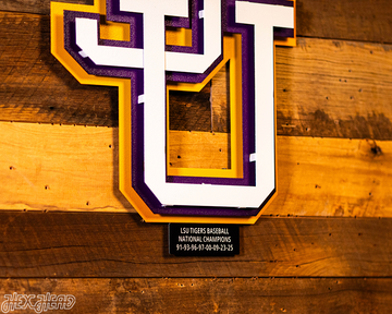 LSU Tigers 8 Time National Champions Tag
