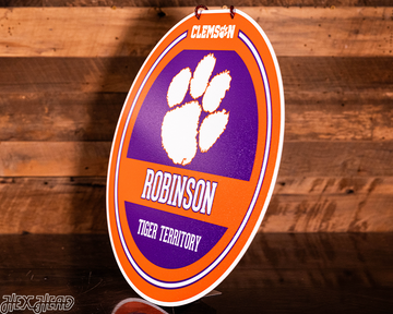 Clemson Tigers Personalized Monogram Metal Art