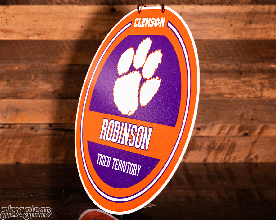 Clemson Tigers Personalized Monogram Metal Art