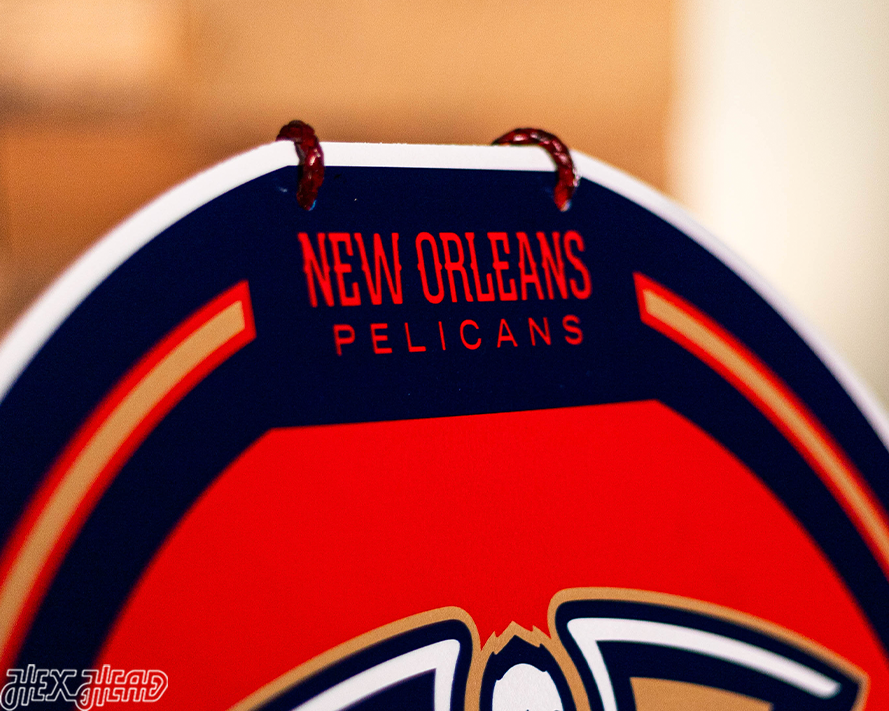 New Orleans Pelicans Personalized Monogram Metal Art