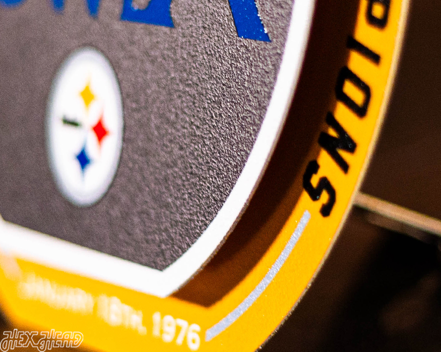 Pittsburgh Steelers Super Bowl X "Double Play" On the Shelf or on the Wall Art