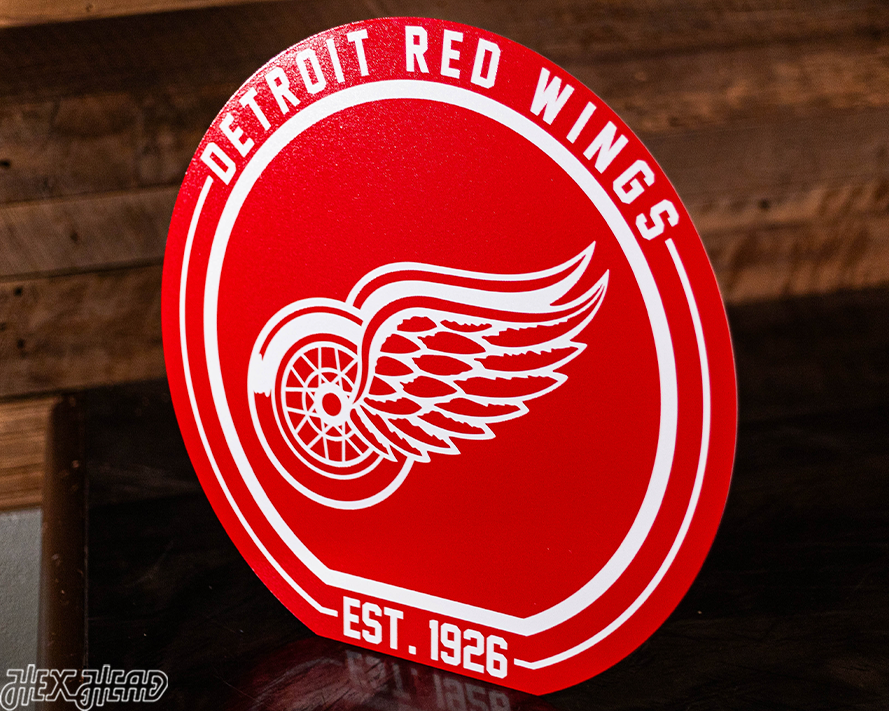 VARSITY Collection- SINGLE Layer Detroit Red Wings Metal Wall Art