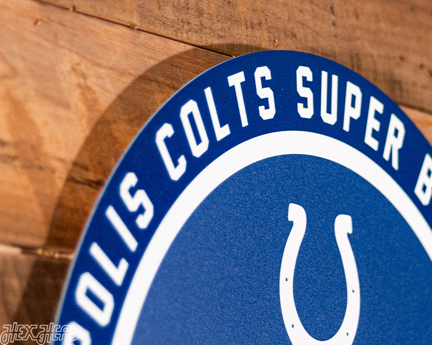 VARSITY Collection- Single Layer Indianapolis Colts Super Bowl XLI Metal Wall Art