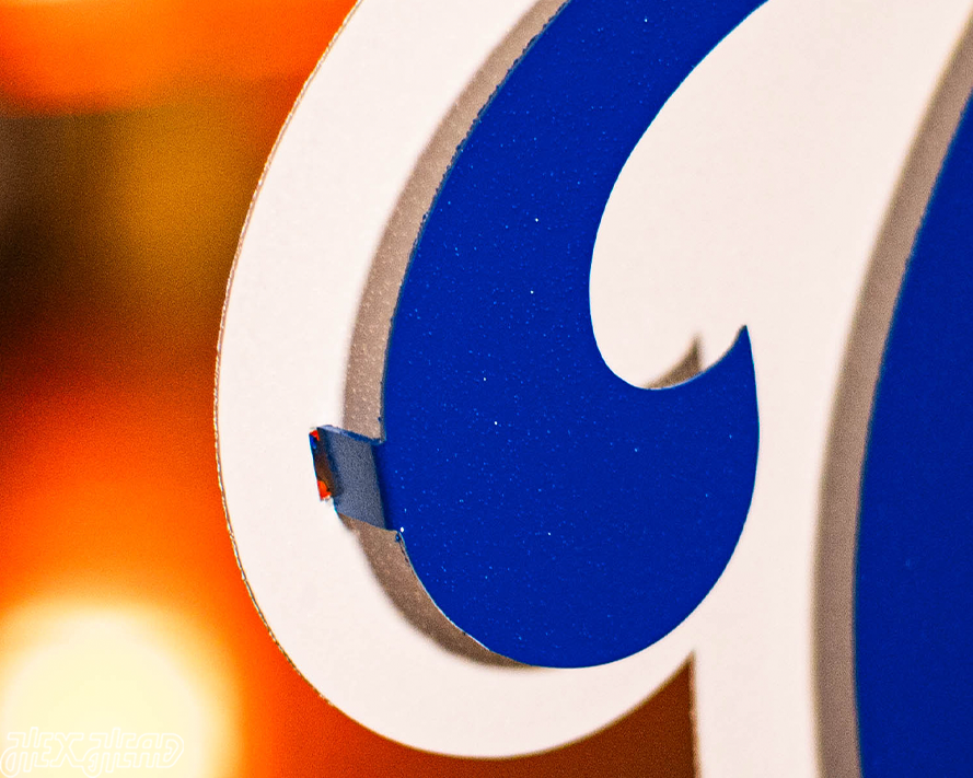 Los Angeles Dodgers Script 3D Metal Wall Art