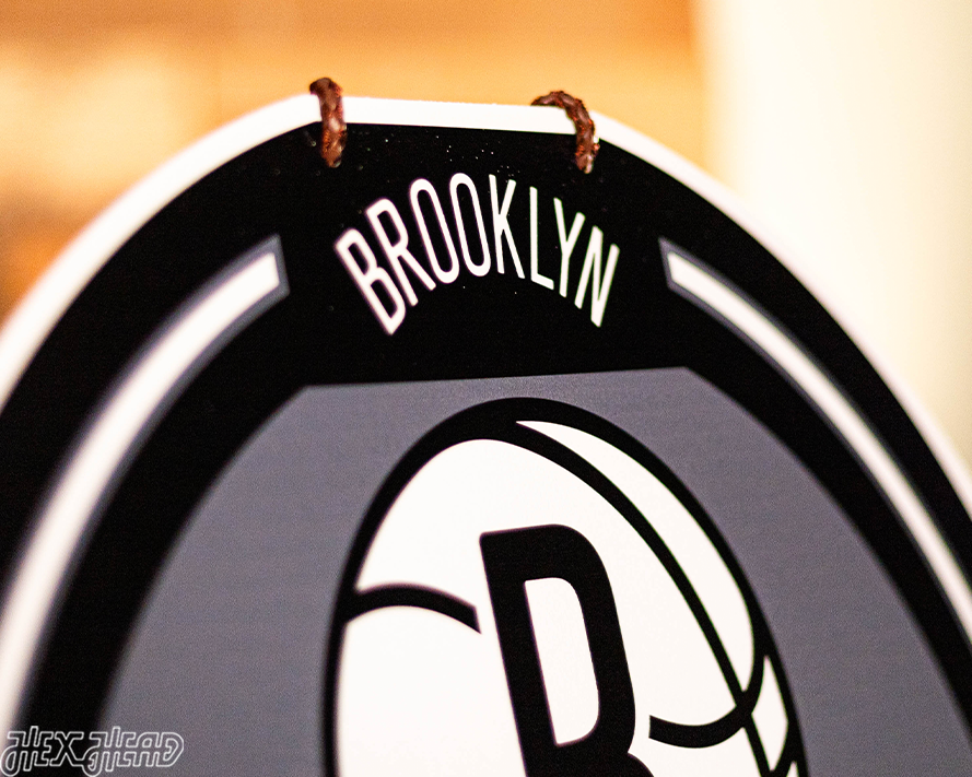 Brooklyn Nets Personalized Monogram Metal Art