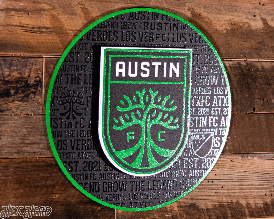 CLOSE OUT - Austin FC CRAFT SERIES 3D Embossed Metal Wall Art