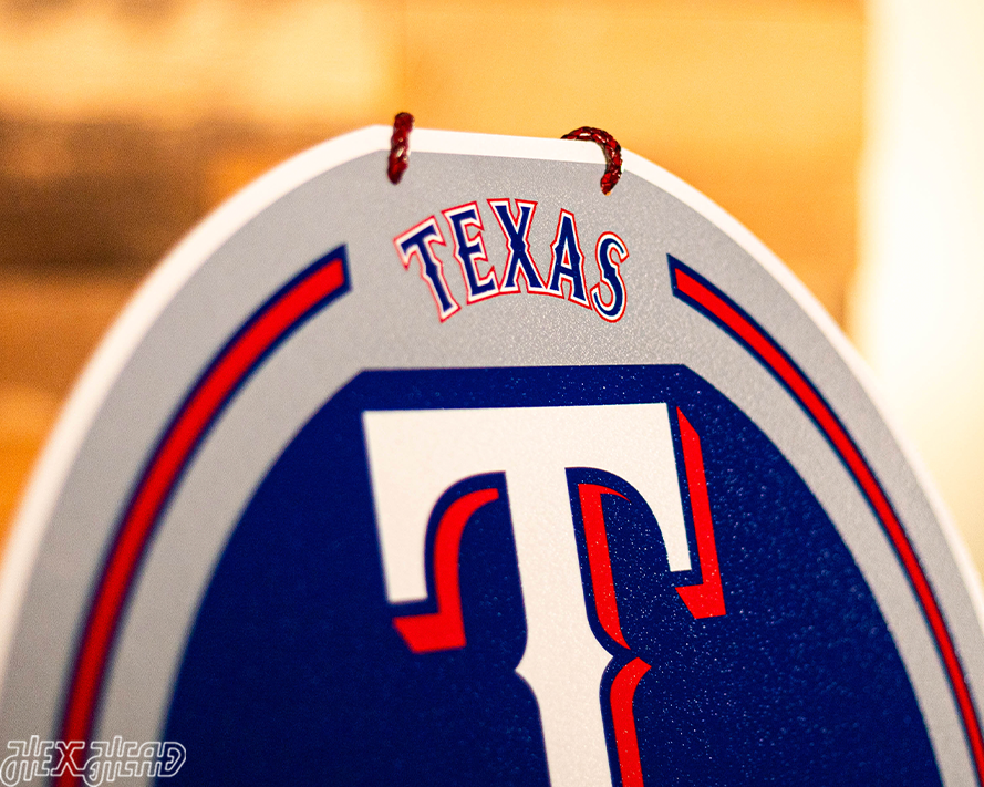 Texas Rangers Personalized Monogram Metal Art