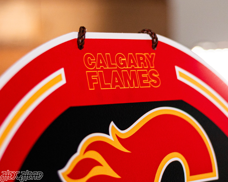 Calgary Flames Personalized Monogram Metal Art