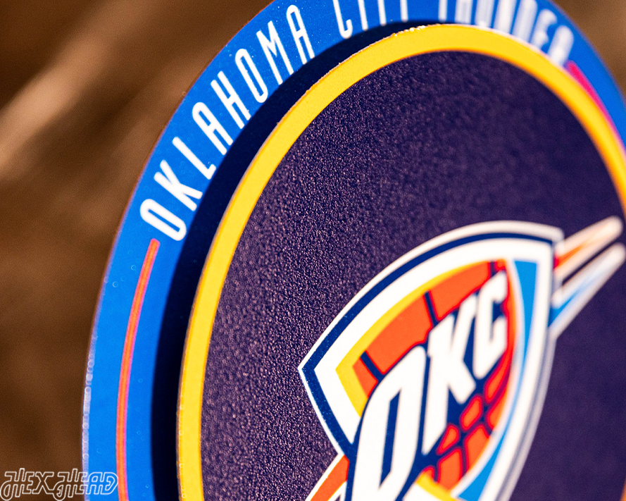 Oklahoma City Thunder "Double Play" On the Shelf or on the Wall Art