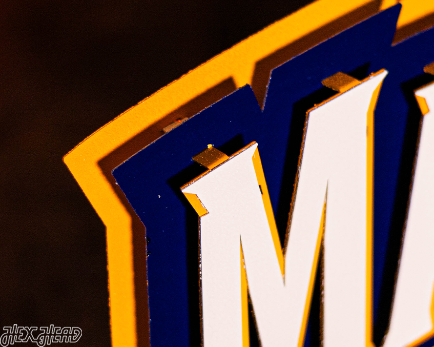 Marquette University Wordmark 3D Vintage Metal Wall Art