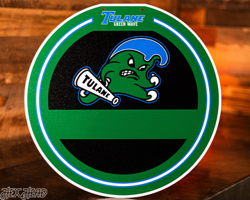 Tulane Green Wave Personalized Monogram Metal Art