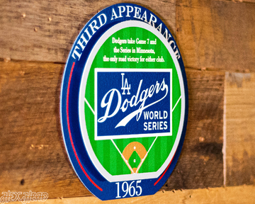 Los Angeles Dodgers 1965 World Series "Double Play" On the Shelf or on the Wall Art