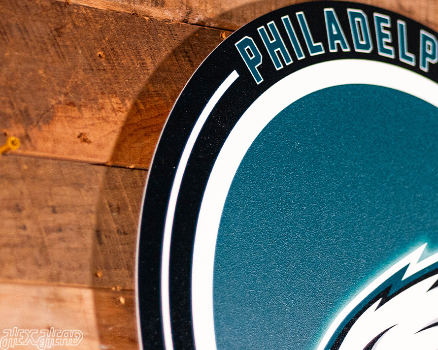 VARSITY Collection- SINGLE Layer Philadelphia Eagles Metal Wall Art