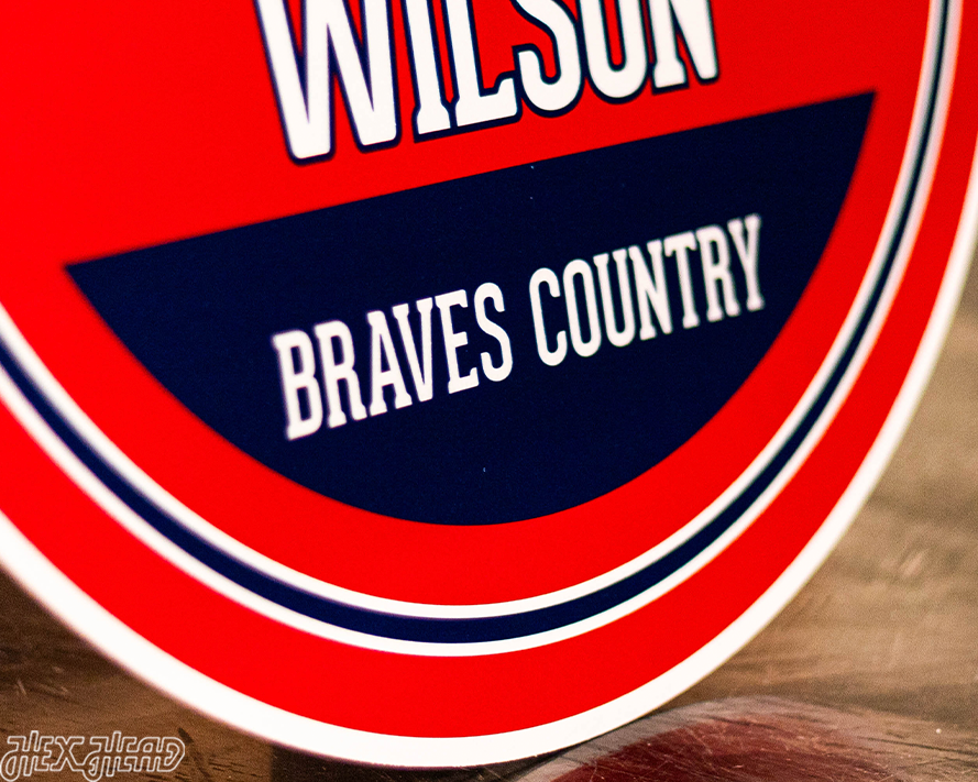 Atlanta Braves Personalized Monogram Metal Art