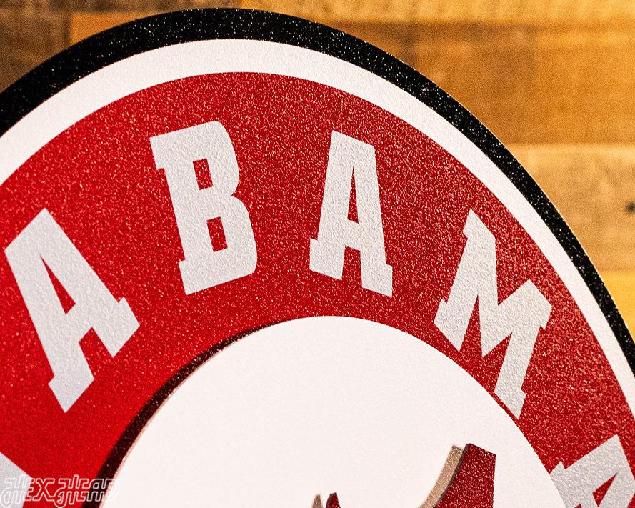 Alabama Crimson Tide 3D Vintage Metal Wall Art