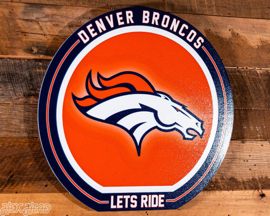 VARSITY Collection- SINGLE Layer Denver Broncos Metal Wall Art