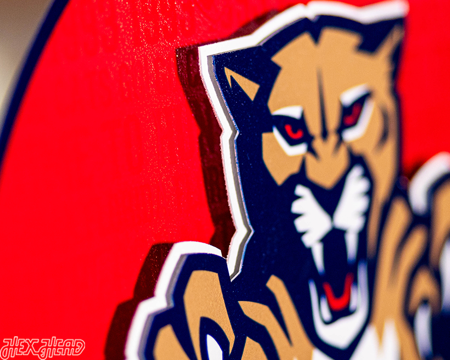 Florida Panthers CRAFT SERIES 3D Vintage Metal Wall Art