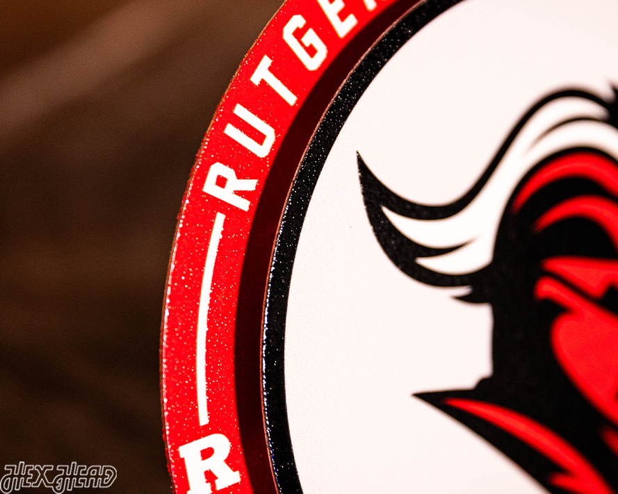 Rutgers Scarlet Knights "Double Play" On the Shelf or on the Wall Art