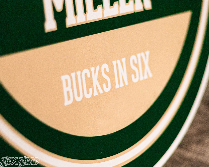 Milwaukee Bucks Personalized Monogram Metal Art