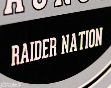 Las Vegas Raiders Personalized Monogram Metal Art