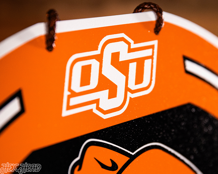 Oklahoma State Cowboys Personalized Monogram Metal Art