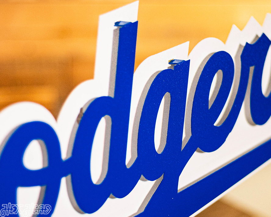 Los Angeles Dodgers Script 3D Metal Wall Art