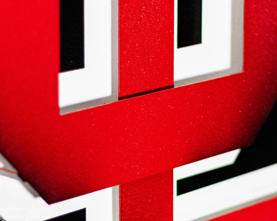 Utah Utes Interlocking U Logo 3D Vintage Metal Wall Art