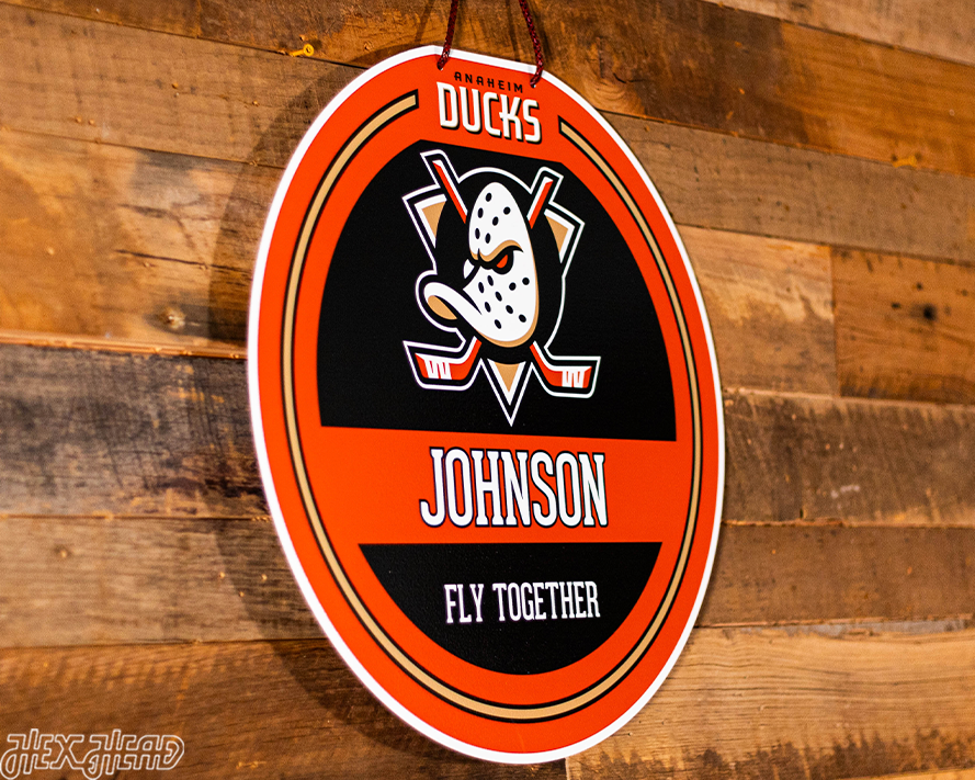 Anaheim Ducks Personalized Monogram Metal Art