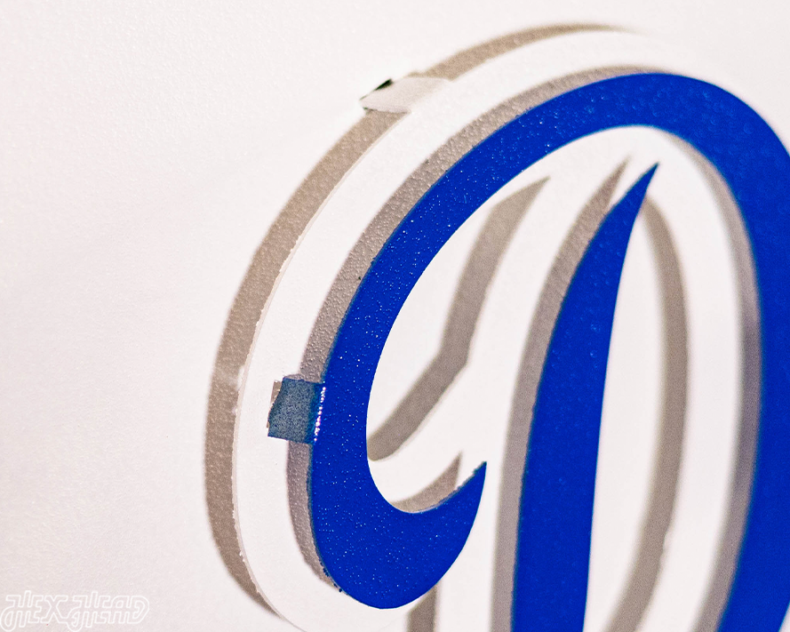 Los Angeles Dodgers Crest 3D Metal Artwork