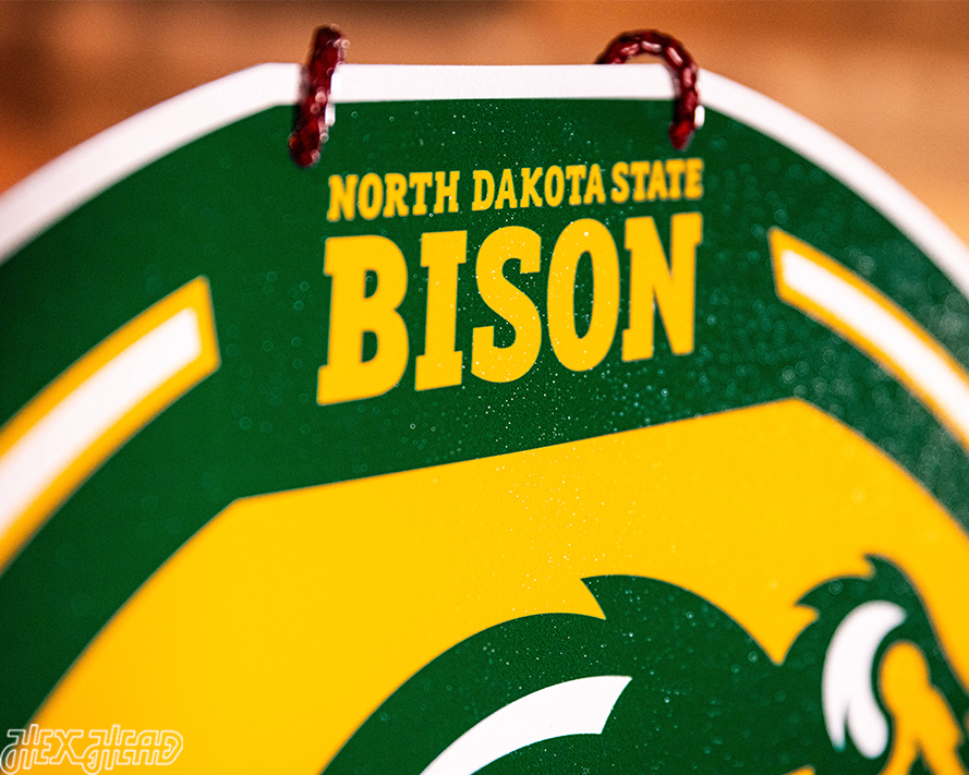 North Dakota State Bison Personalized Monogram Metal Art