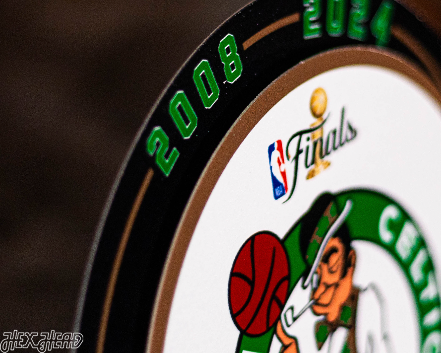 Boston Celtics "2008-2024" NBA World Champions "Double Play" On the Shelf or on the Wall Art