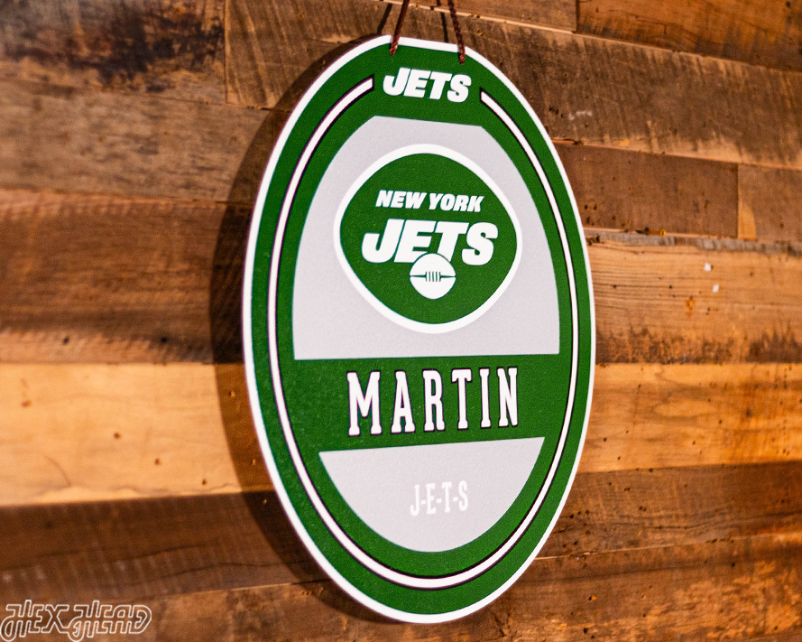 New York Jets Personalized Monogram Metal Art