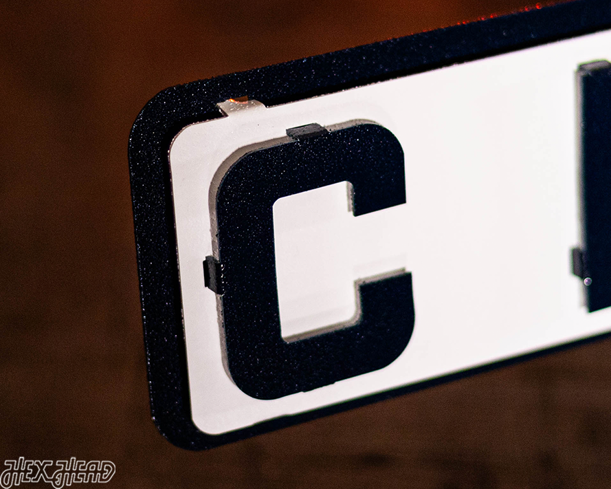 Chicago Bears Wordmark 3D Vintage Metal Wall Art