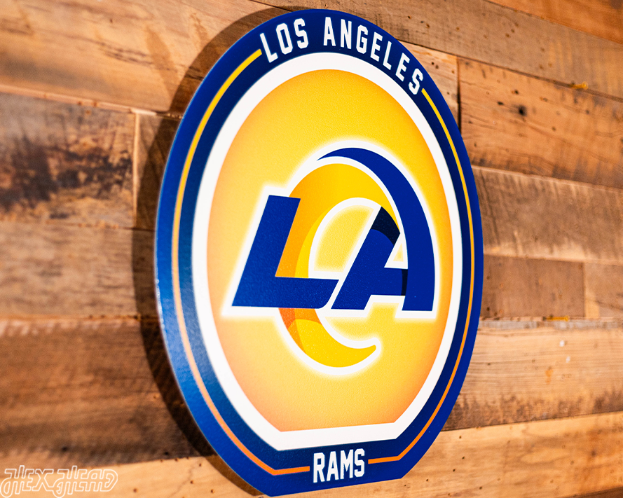 VARSITY Collection- Single Layer Los Angeles Rams Metal Wall Art