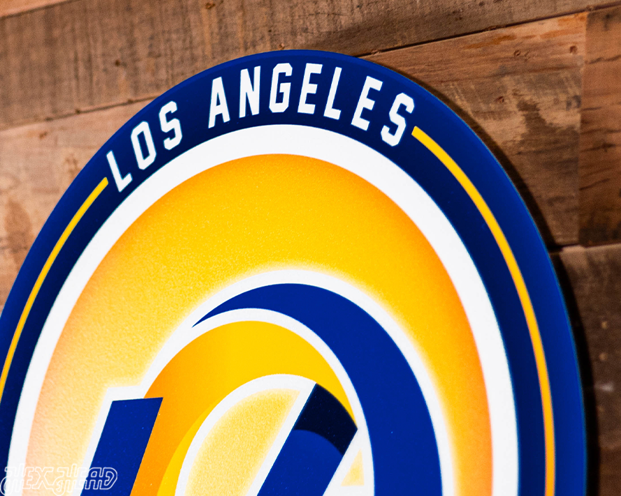 VARSITY Collection- Single Layer Los Angeles Rams Metal Wall Art