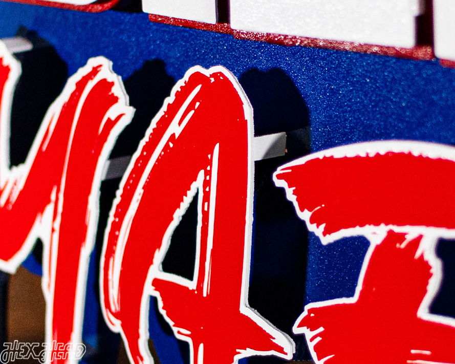 Buffalo Bills "BILLS MAFIA" Wordmark 3D Vintage Metal Wall Art