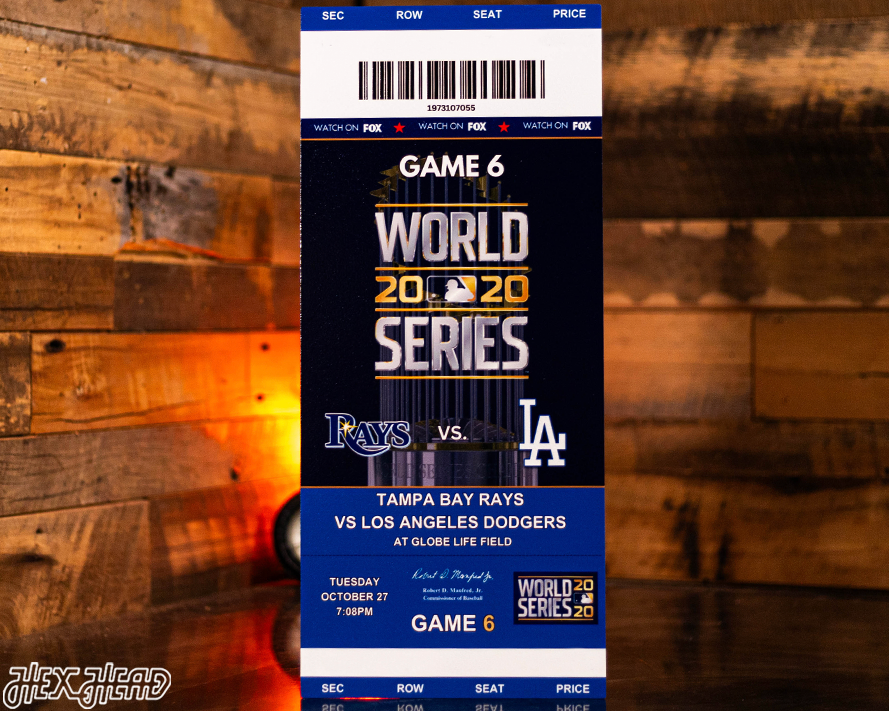 Los Angeles Dodgers 2020 World Series Ticket Stub Single Layer Metal Wall Art