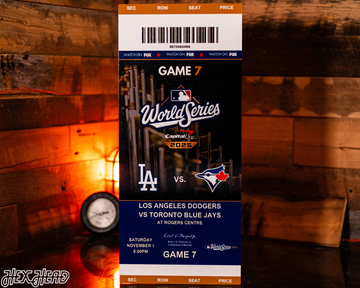Los Angeles Dodgers 2025 World Series Ticket Stub Single Layer Metal Wall Art