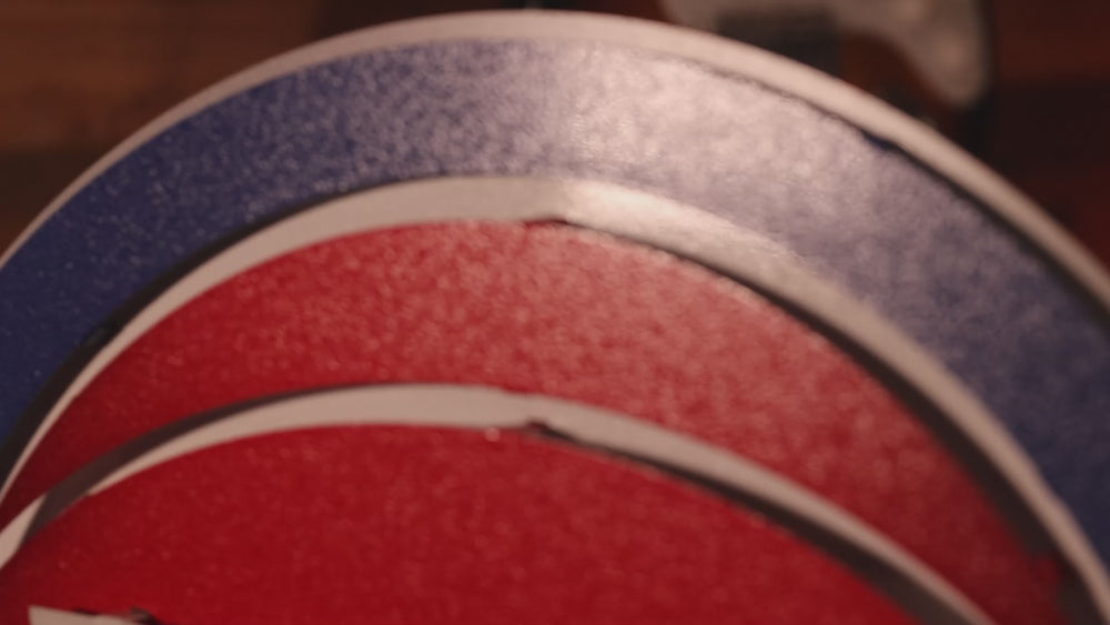 Detroit Pistons 3D Vintage Metal Wall Art