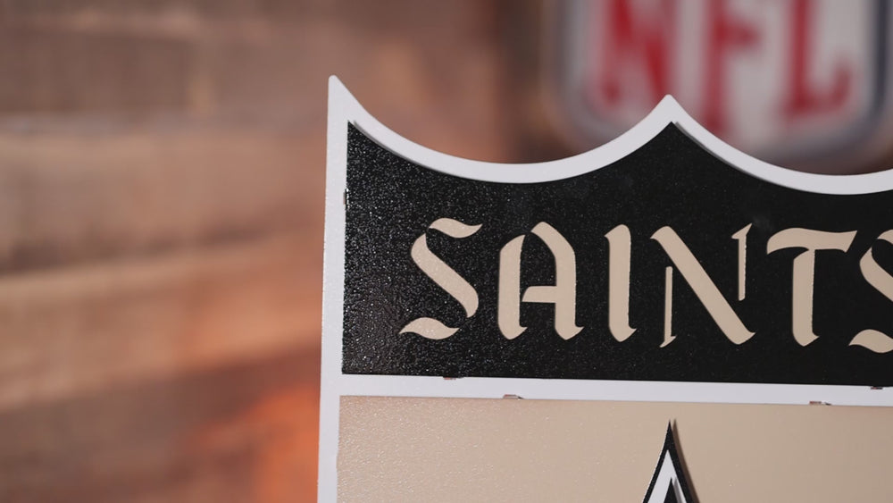 New Orleans Saints "CLASSIC SHIELD" 3D Vintage Metal Wall Art