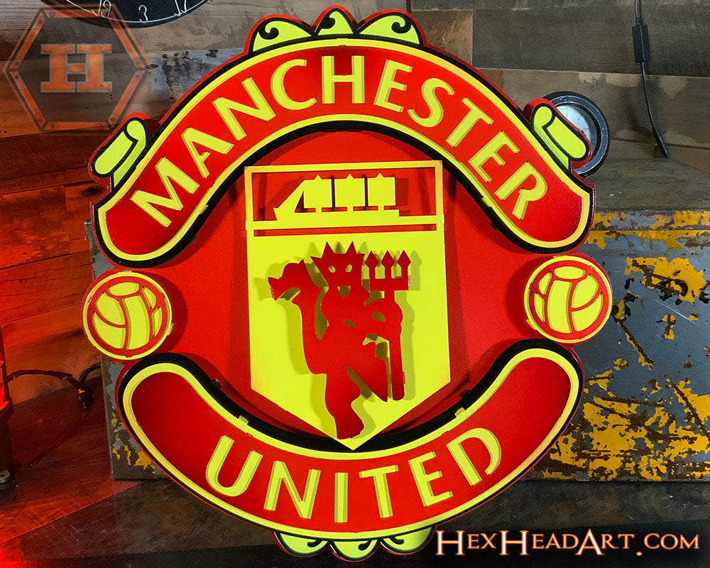 Manchester United FC 3D Vintage Metal Wall Art