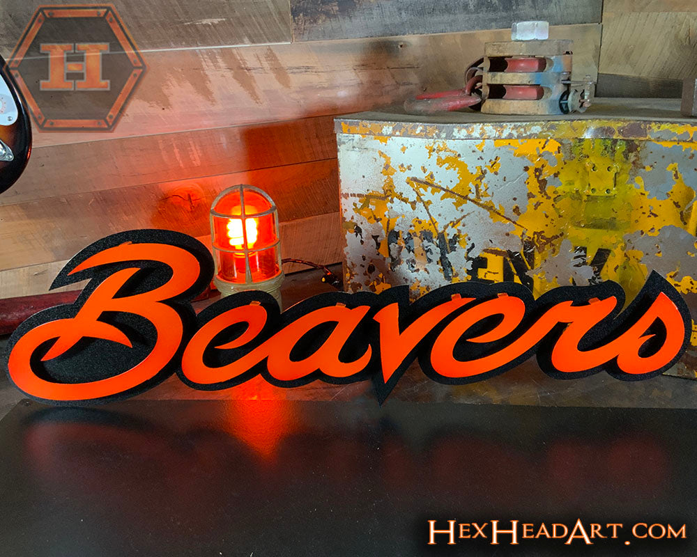 Oregon State "Beavers" 3D Metal Wall Art