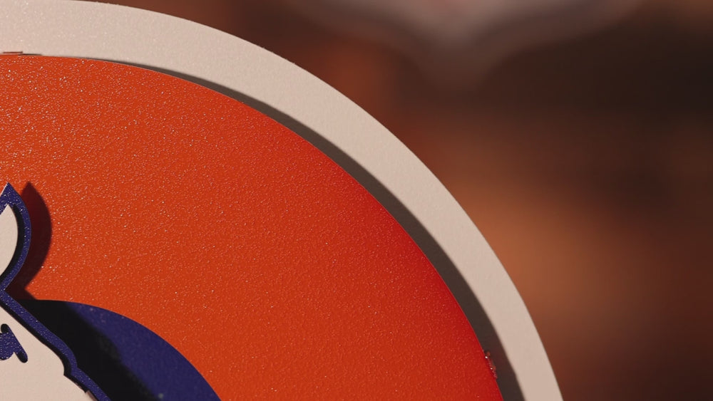 Denver Broncos Retro 1993-96  "D"  3D Vintage Metal Wall Art