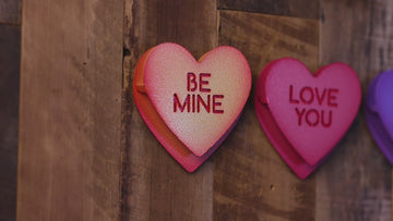 Be My Valentine Candy Hearts 3D Vintage Metal Wall Art Set of 3