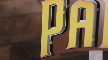 San Diego Padres 3 Layer "PADRES" 3D Vintage Metal Wall Art