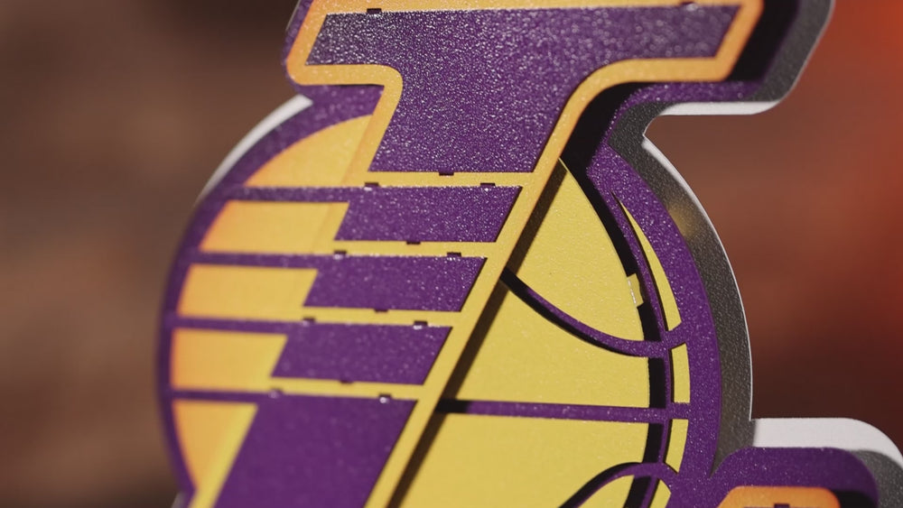 Los Angeles Lakers "L"  3D GIFT COLLECTION Vintage Metal Wall Art