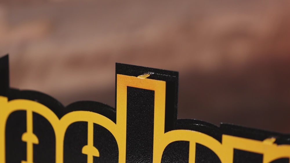 Pittsburgh Steelers Iconic "Steelers" 3D Vintage Metal Wall Art