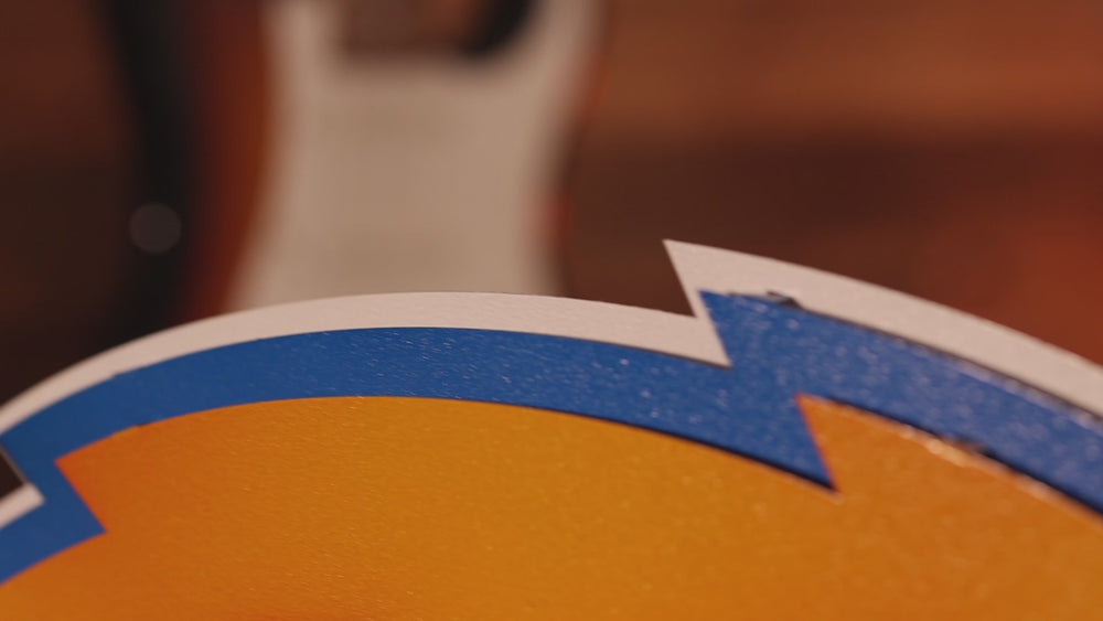 Los Angeles Chargers Lightning Bolt 3D Vintage Metal Wall Art